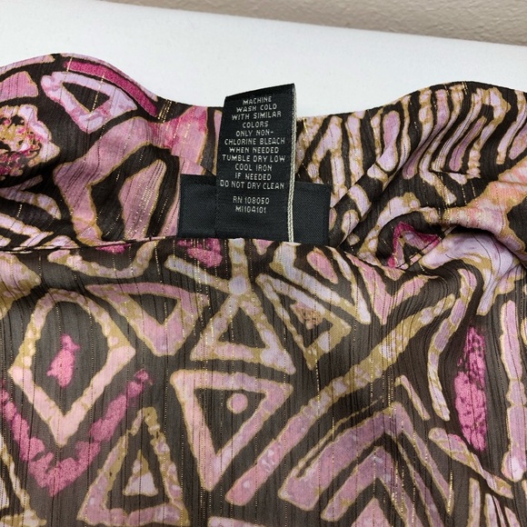 Lane Bryant Sheer Metallic Retro Long Sleeve Tie Front Cárdigan Blouse 14/16 - Picture 11 of 12